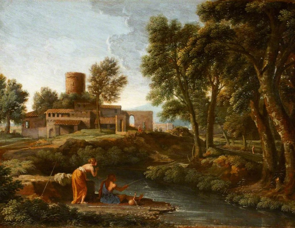 Paesaggio con uomo che pesca - National Trust
